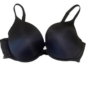 Cacique Black Smooth Boost Plunge Bra Size 40DD